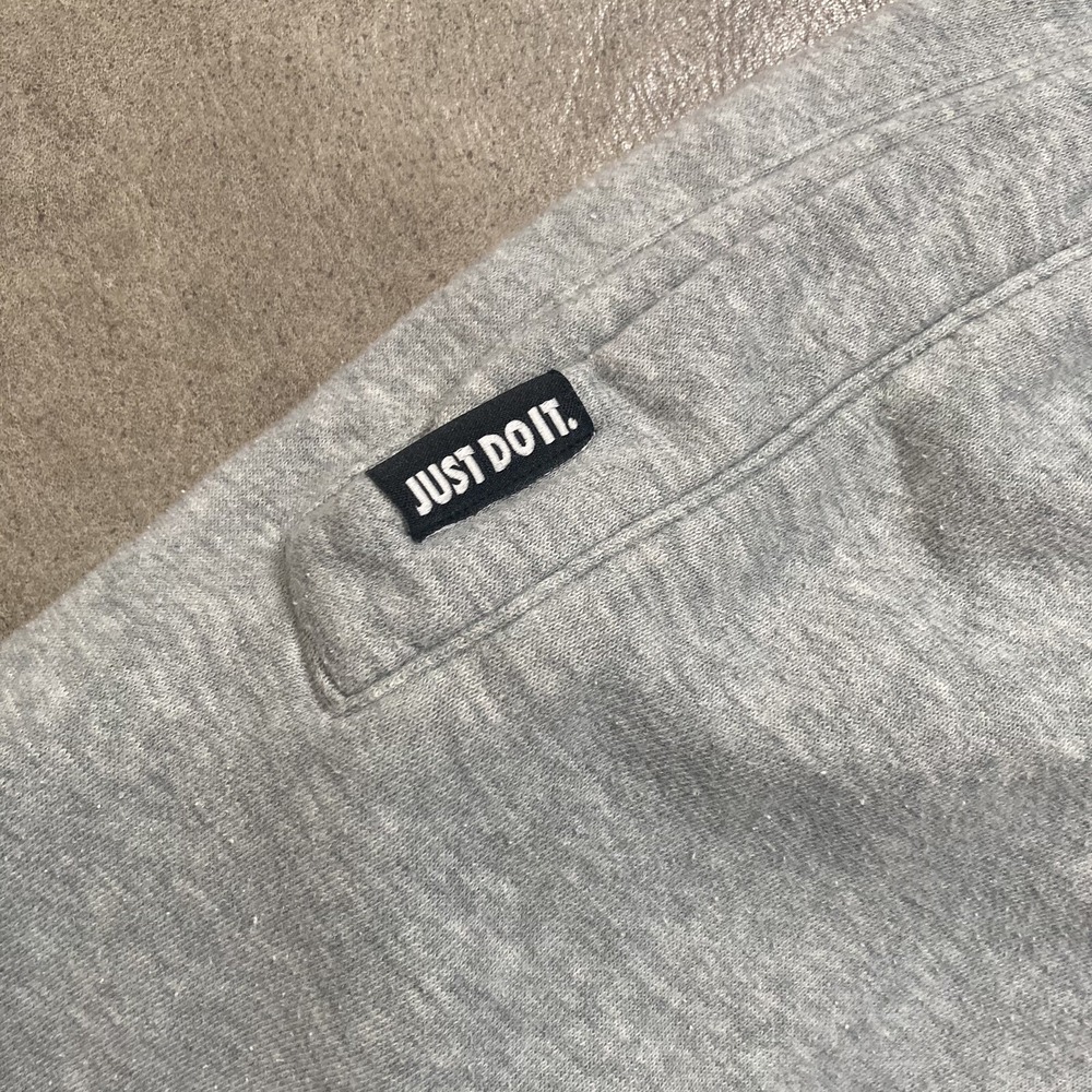 Nike Shorts Boy Sz Medium Just Do It Heather Gray Sweat Drawstring Waist Casual - Picture 3 of 11
